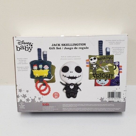 Disney Baby Nightmare Before Christmas Jack Skellington Gift Set Rattle Plush - Picture 2 of 7